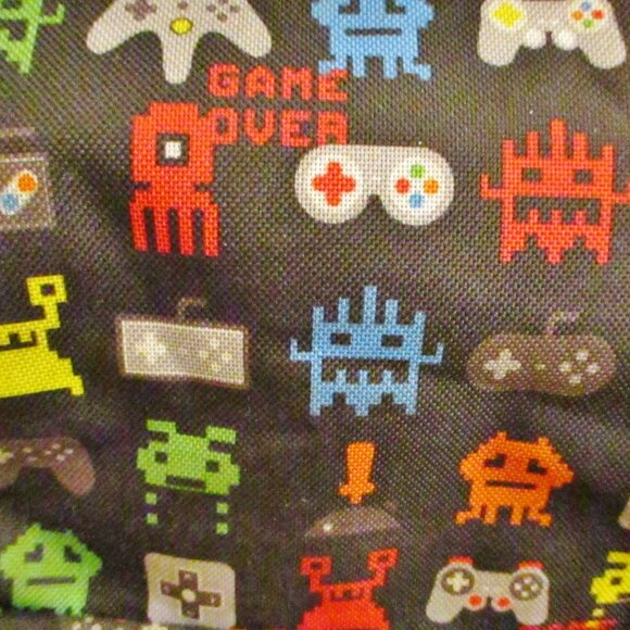 FAB Starpoint Backpack, Black with Gamer Video Game Print, School, Travel - Picture 4 of 12
